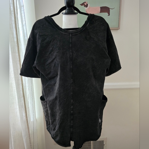 NWOT Free People Hot Shot Tee Romper Washed Black - Picture 3 of 14